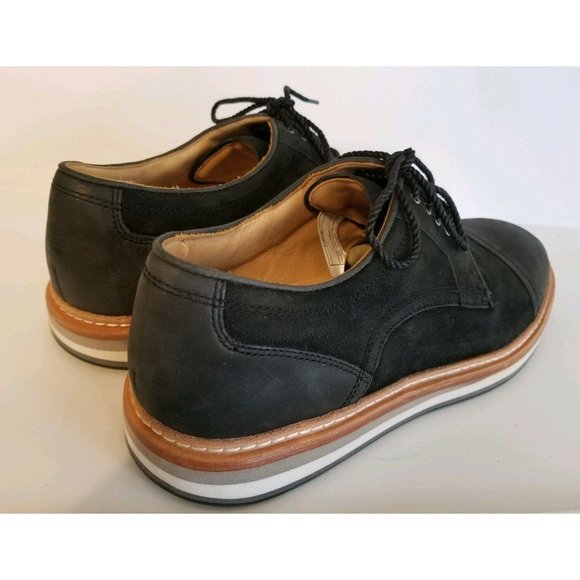 UGG Warner Cap Toe Oxford Black Leather Lace Up Mens Shoes Size 10 43 #1004185